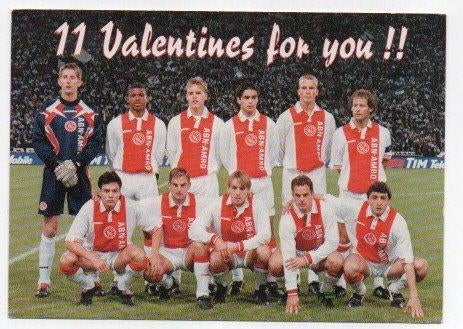 AJAX (sport voetbal Amsterdam) Valentines, Ophalen, 1980 tot heden, Ongelopen, Sport en Spel