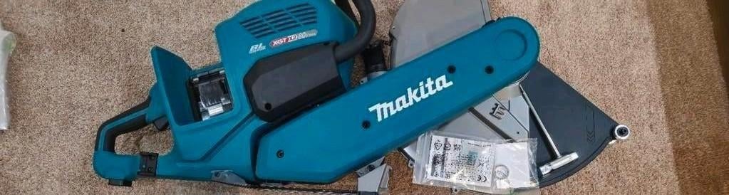 Nieuw Makita grote prof beton muurzaag 2×40V XGT twv €1400, 70 mm of meer, Nieuw, Ophalen of Verzenden, Afkortzaag