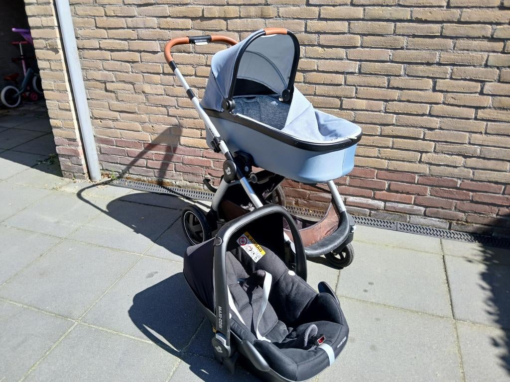 Maxi-Cosi kinderwagen met autostoel en reiswieg, Ophalen, Zijbescherming, 0 t/m 13 kg, Maxi-Cosi