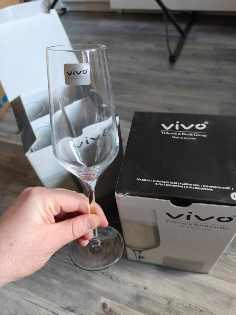 AH Vivo champagne flutes - 2 dozen (8 stuks), Ophalen, Nieuw