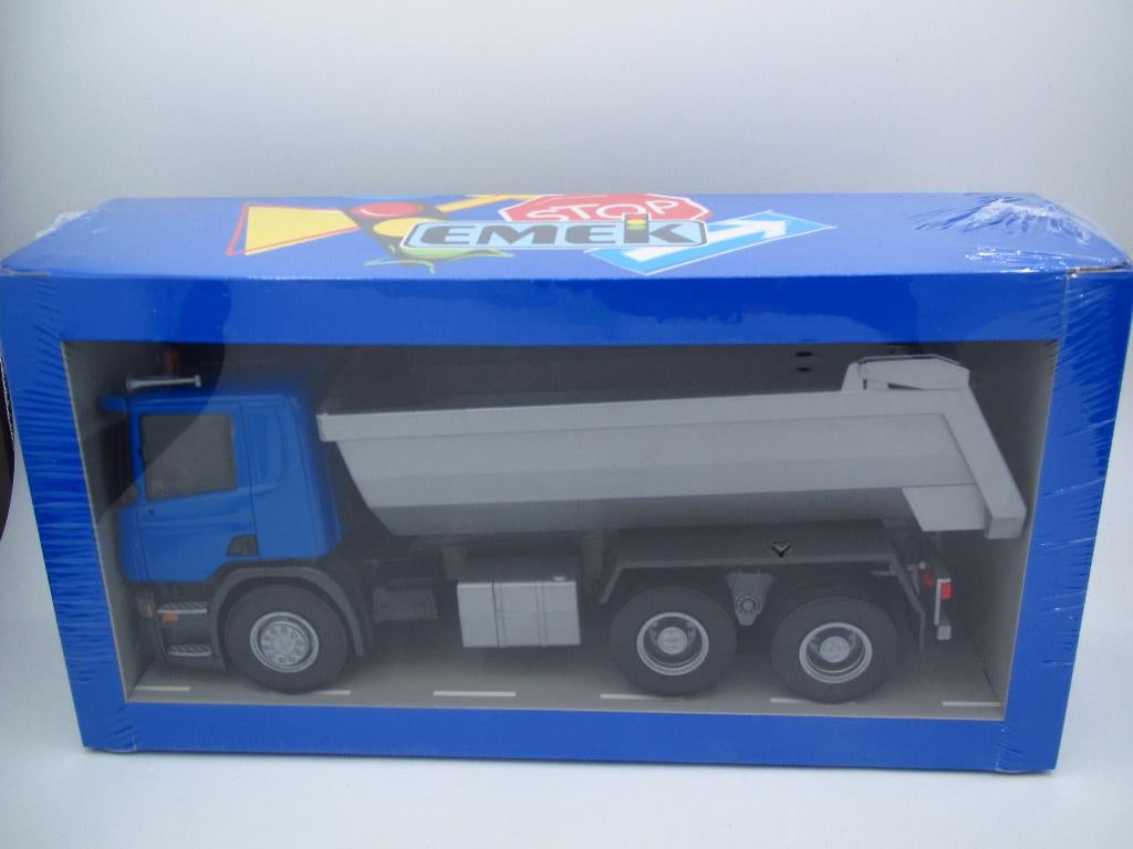 Emek - 10500 Scania P370 Dump Truck Blauw 1:25, Overige merken, Groter dan 1:32, Nieuw, Ophalen of Verzenden