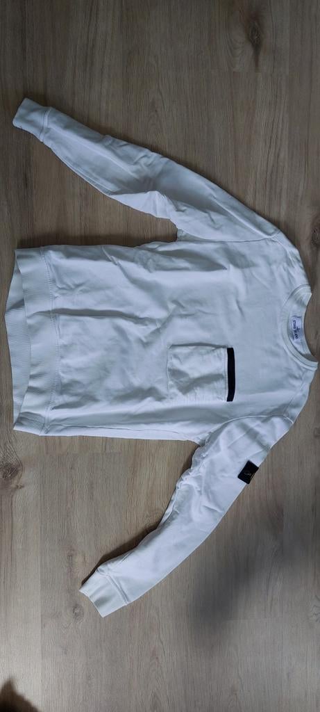 Witte Stone Island Trui Maat L met Borstzak, Kleding | Heren, Truien en Vesten, Maat 52/54 (L), Wit, Ophalen of Verzenden, Stone Island
