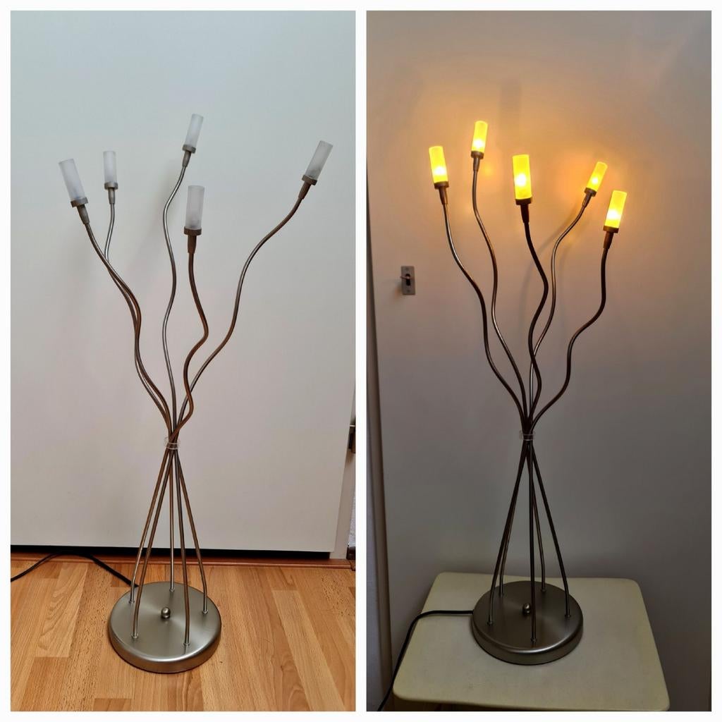 Vloerlamp tafellamp bloemenlamp Lumitech dimmer mooi uniek, Ophalen, Modern vintage interieur design, Zo goed als nieuw, Minder dan 100 cm