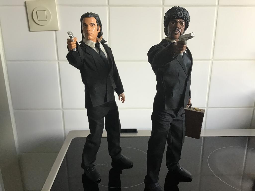 Pulp fiction vincent vega- jules winnfield 12 inch, Ophalen of Verzenden, Zo goed als nieuw, Film, Actiefiguur of Pop