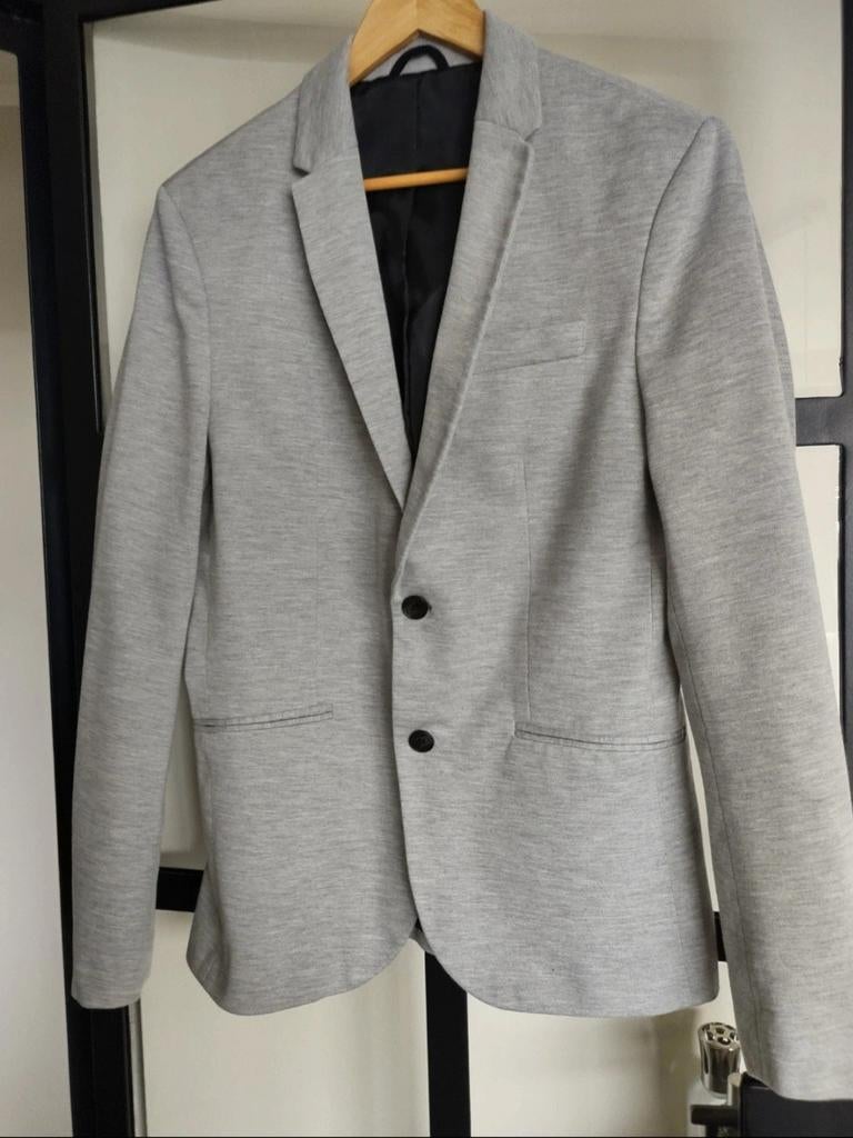 Super gaaf grijs colbert, Kleding | Heren, Kostuums en Colberts, Zo goed als nieuw, Maat 52/54 (L), Grijs, Ophalen of Verzenden