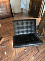 design stoel barcelona 2 stuks, Huis en Inrichting, Stoelen, Ophalen, Gebruikt, Twee, Zwart