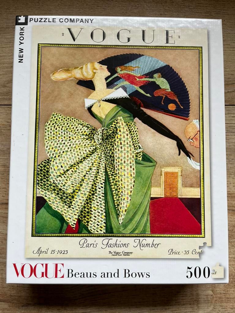 NYPC VOGUE puzzel 500 stukjes Beaus and Bows, Ophalen of Verzenden, 500 t/m 1500 stukjes, Zo goed als nieuw