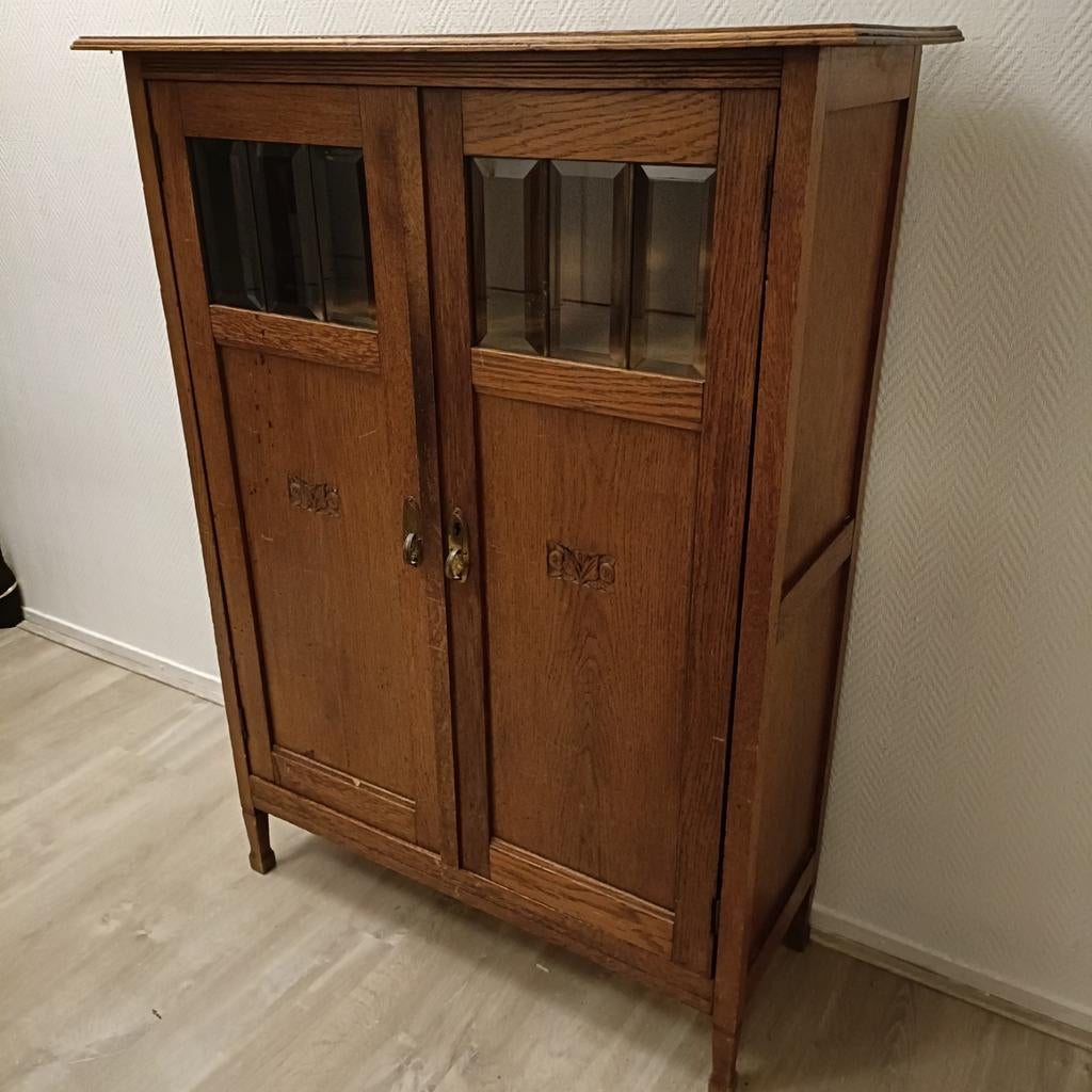 Antiek kastje, Amsterdamse School, Art Deco Stijl elementen, Antiek en Kunst, Antiek | Meubels | Kasten, Ophalen