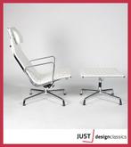 Vitra Eames ea124 & ea125 Wit Leder Chroom, Niet ingevuld, Zo goed als nieuw, Niet ingevuld, Niet ingevuld