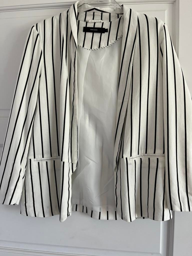 Gestreepte blazer zwart/wit maat M VERO MODA, Ophalen of Verzenden, Zo goed als nieuw, Maat 38/40 (M), Zwart