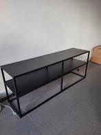 Zwart metalen tv meubel, Ophalen, Zo goed als nieuw, 25 tot 50 cm, Rechthoekig