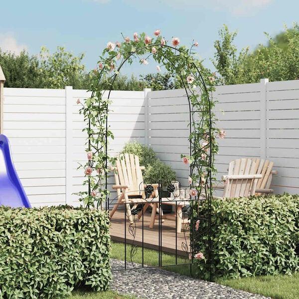 Rozenboog pergola met hekje ijzer GRATIS BEZORGD!, Verzenden, Nieuw, Nvt, Sierhekwerk