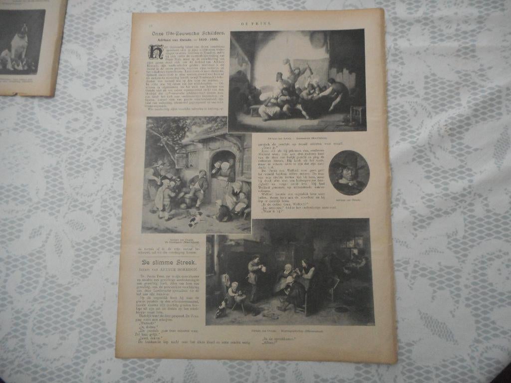 Adriaan van Ostade. Kunstschilder. 1910., Ophalen of Verzenden, Voor 1920, Nederland, Knipsel(s)