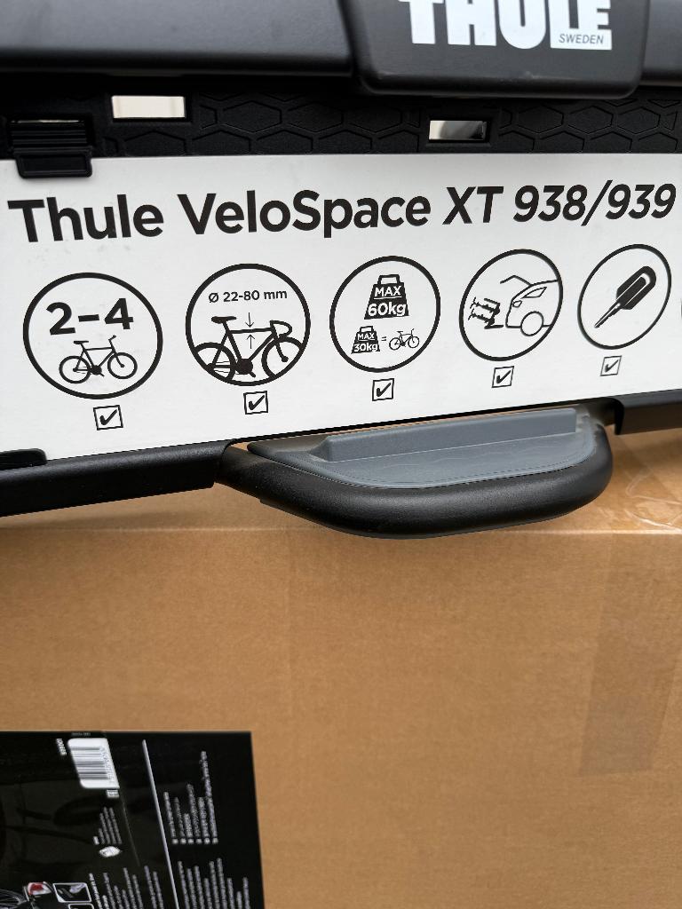 thule velospace 938 ongebruikte demomodellen, Auto diversen, Fietsendragers, Ophalen, Elektrische fiets, Nieuw, 2 fietsen