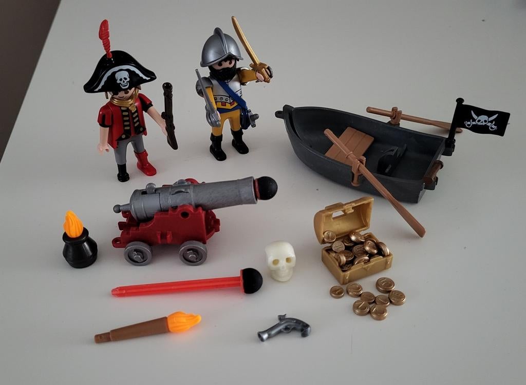 Playmobil piraat met boot, Ophalen, Gebruikt