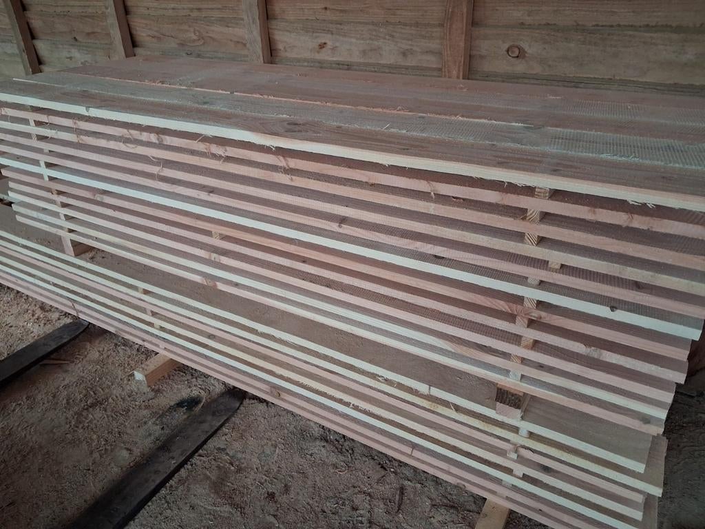 Mooie Douglas planken, Ophalen