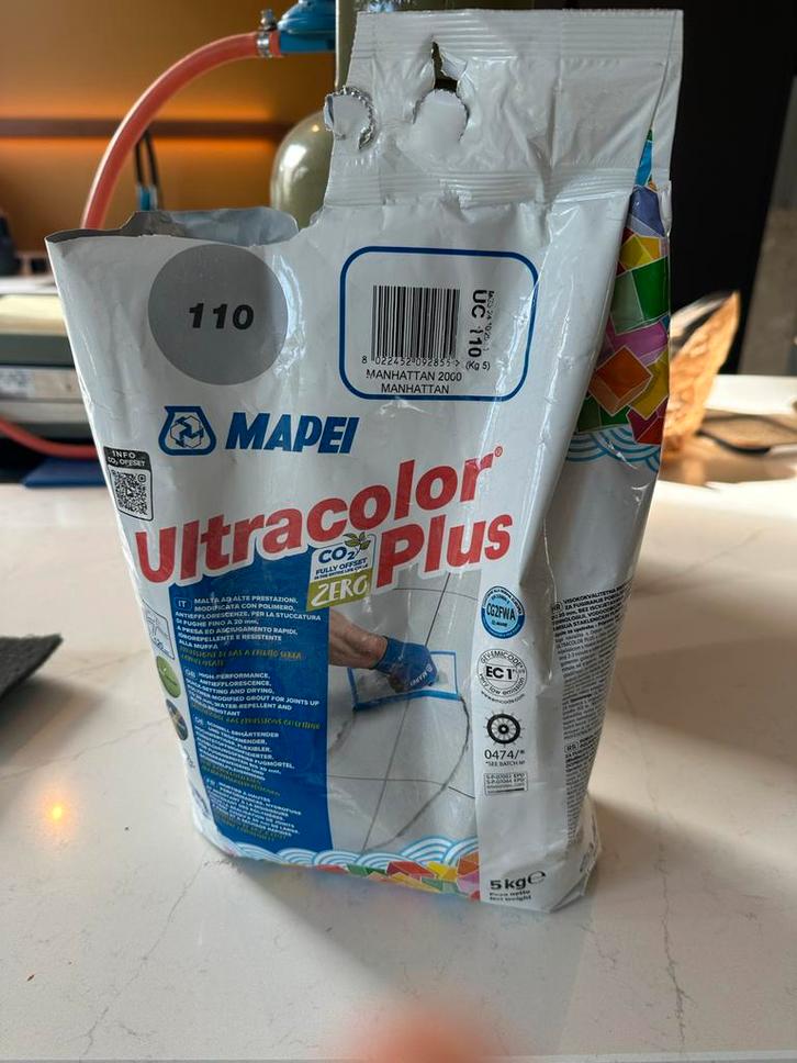 Mapei Ultracolor Plus Voegmortel - Manhattan 2000, Doe-het-zelf en Verbouw, Tegels, Zo goed als nieuw, Overige typen, Overige materialen