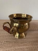 Koperkleurige bloempot met 2 handgrepen, Overige materialen, Gebruikt, Rond, Binnen