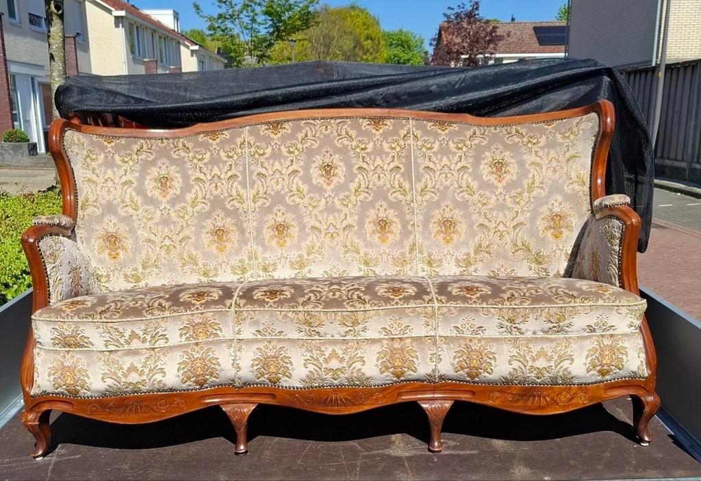 Leuke, vintage 3-zitsbank., Huis en Inrichting, Banken | Bankstellen, Ophalen, Gebruikt, Driepersoons, 75 tot 100 cm