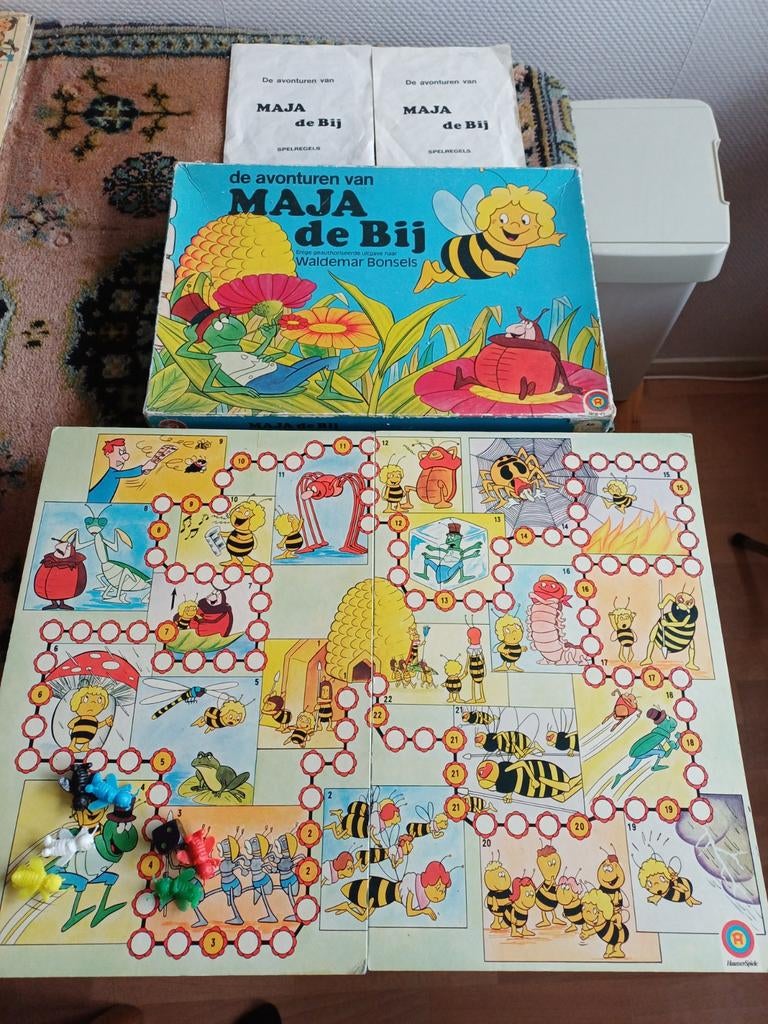 Vintage Maja de Bij bordspel, Een of twee spelers, Ophalen of Verzenden, Gebruikt, Waldemar Bonsels