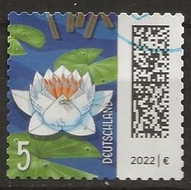 Duitsland 22, waterlelie, Verzenden, 1990 tot heden, Gestempeld