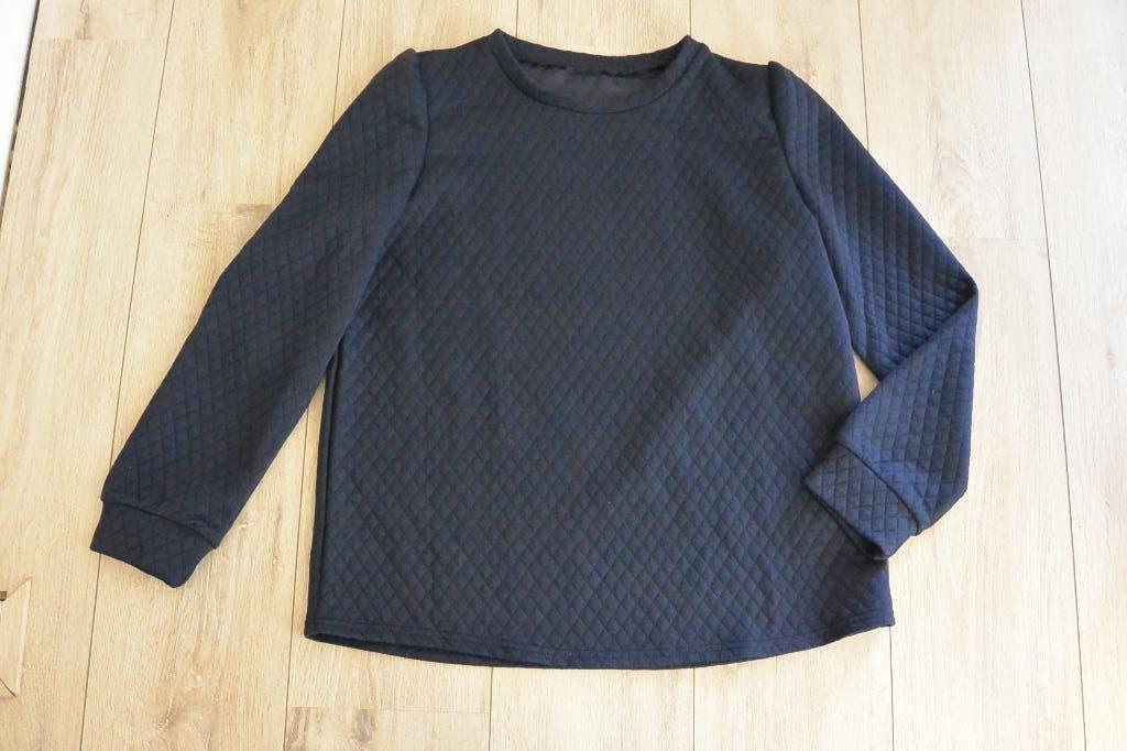 Shein - Donkerblauwe wafeltrui - L, Blauw, Maat 42/44 (L), Ophalen of Verzenden, Zo goed als nieuw