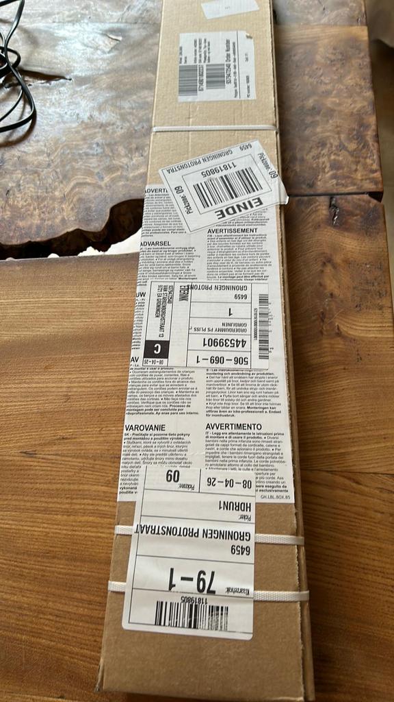 Plisse gordijn.   Nieuw, Wit, Zo goed als nieuw, 150 tot 200 cm, 50 tot 100 cm