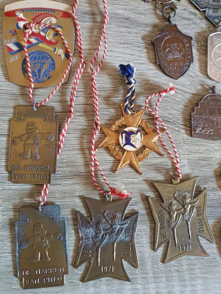Carnavalsmedailles De Narren van Pitlo, Hobby en Vrije tijd, Feestartikelen, Ophalen of Verzenden, Gebruikt, Feestartikel, Carnaval