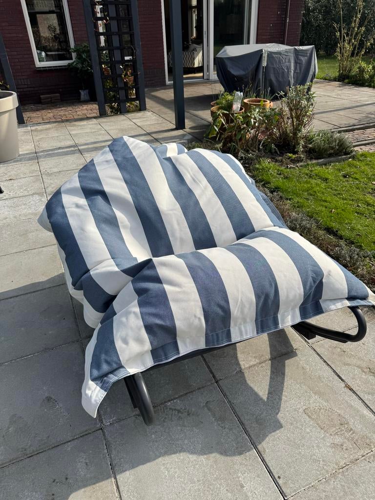 Fatboy Rock & Roll twee schommelstoelen met kussen, Tuin en Terras, Ophalen, Gebruikt, Metaal