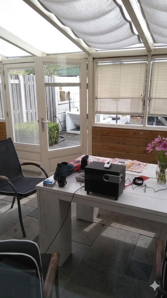 Zonnewering overkapping ,grijs 3,45 x88, Ophalen of Verzenden, Gebruikt, Overige typen