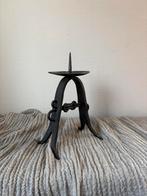 Vintage smeedijzeren ‘knot’ kandelaar brutalist stijl h32cm, Antiek en Kunst, Ophalen of Verzenden, Overige materialen