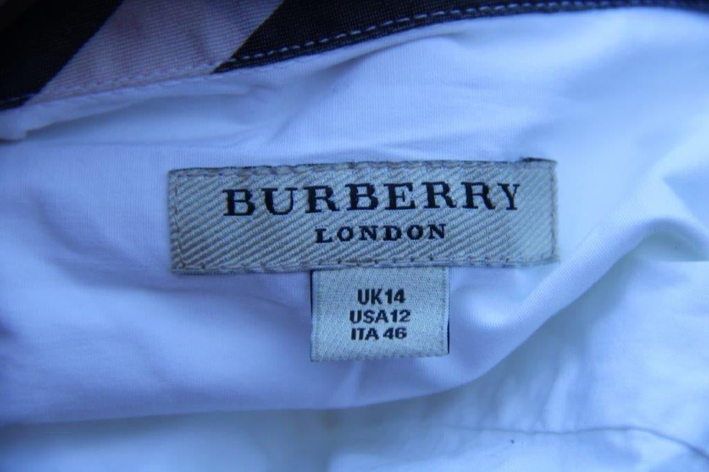 Blouse offwhite/ zwart Burberry mt 46IT (eu 40) Vaste prijs, Maat 38/40 (M), Verzenden, Wit, Zo goed als nieuw