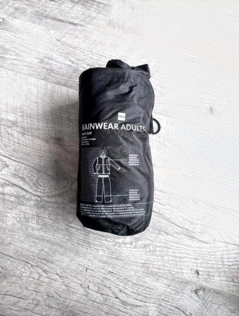 Zwart regenpak voor volwassenen - Ideaal voor outdoor, Ophalen of Verzenden, Nieuw, Regenpak, Heren