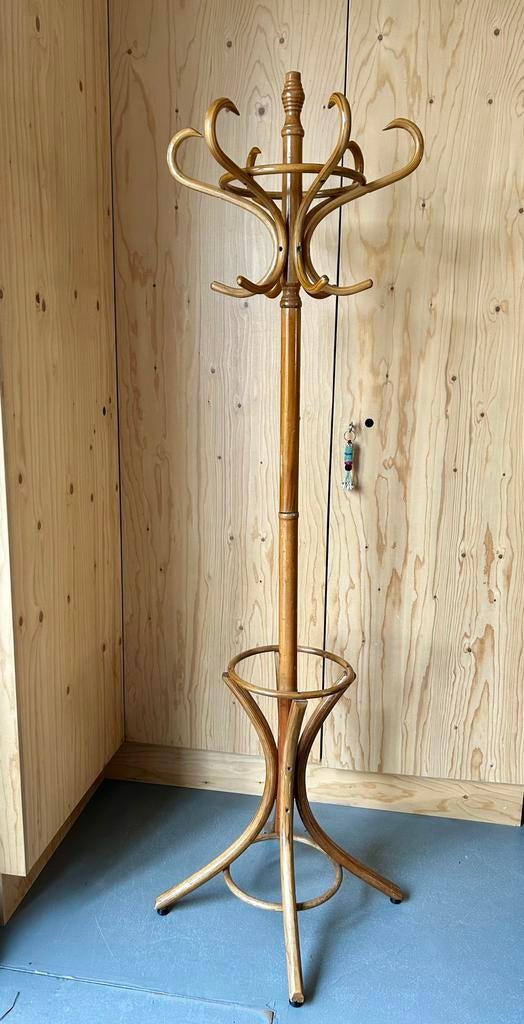 Vintage rotan staande kapstok - Thonet-stijl - Goede staat!, Huis en Inrichting, Woonaccessoires | Kapstokken, Ophalen, Gebruikt