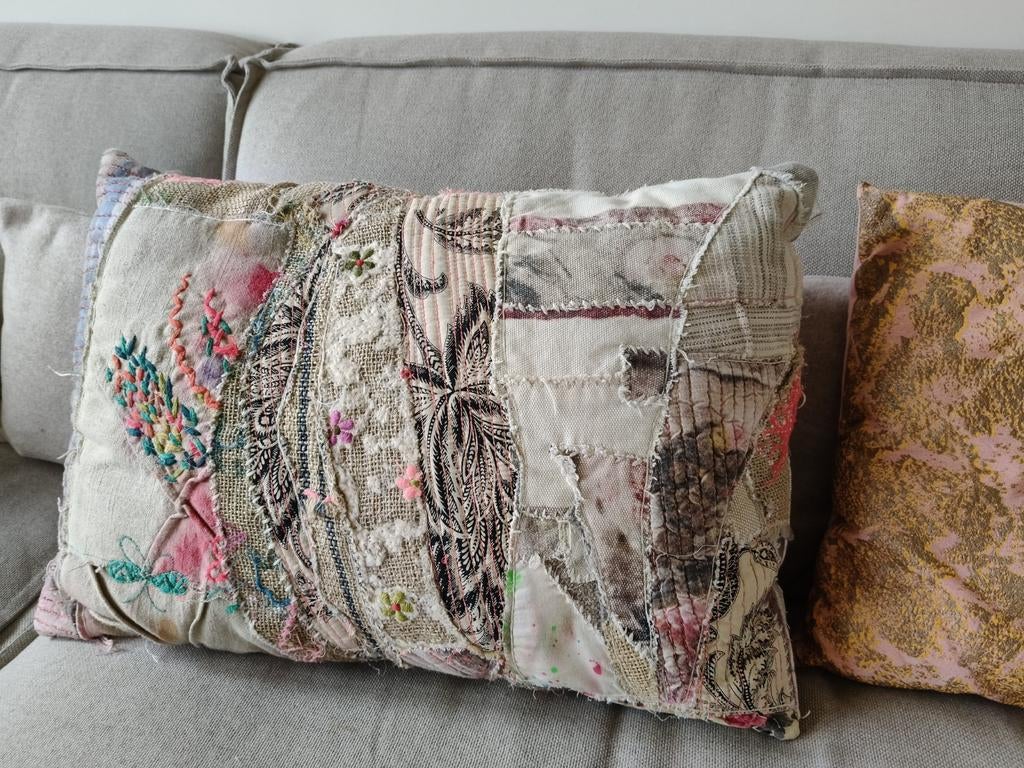 Uniek sierkussen Nieuw Zeelandse kunstenaars + Oilily kussen, Huis en Inrichting, Woonaccessoires | Kussens, Ophalen of Verzenden