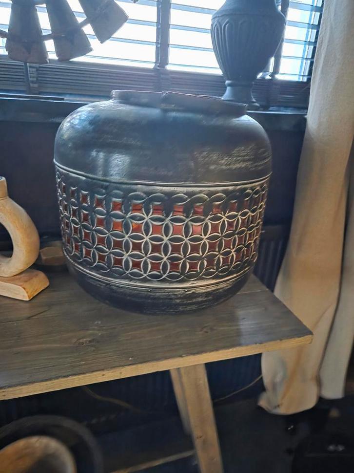 Mooi groot windlicht, Huis en Inrichting, Woonaccessoires | Kandelaars en Kaarsen, 25 tot 50 cm, Overige materialen, Ophalen