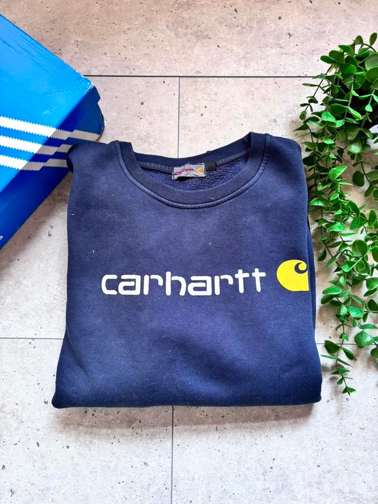 Carhartt Trui/Crewneck Blauw Maat L, Ophalen of Verzenden, Zo goed als nieuw, Maat 48/50 (M), Blauw
