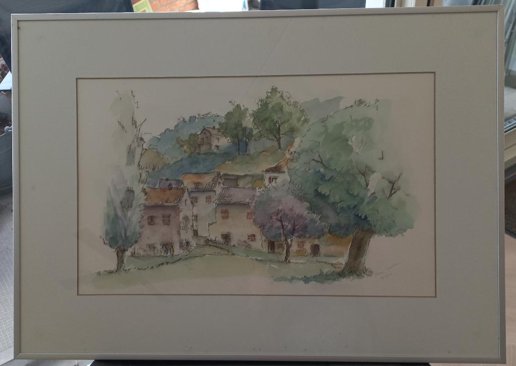 Schilderij, aquarel, Ophalen