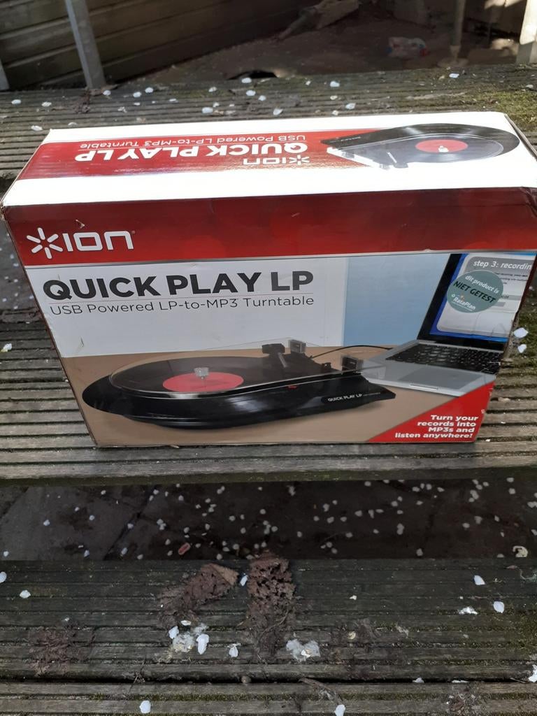 ION Quick Play LP USB Platenspeler - LP naar MP3, Nieuw, USB-aansluiting, Platenspeler, Ophalen