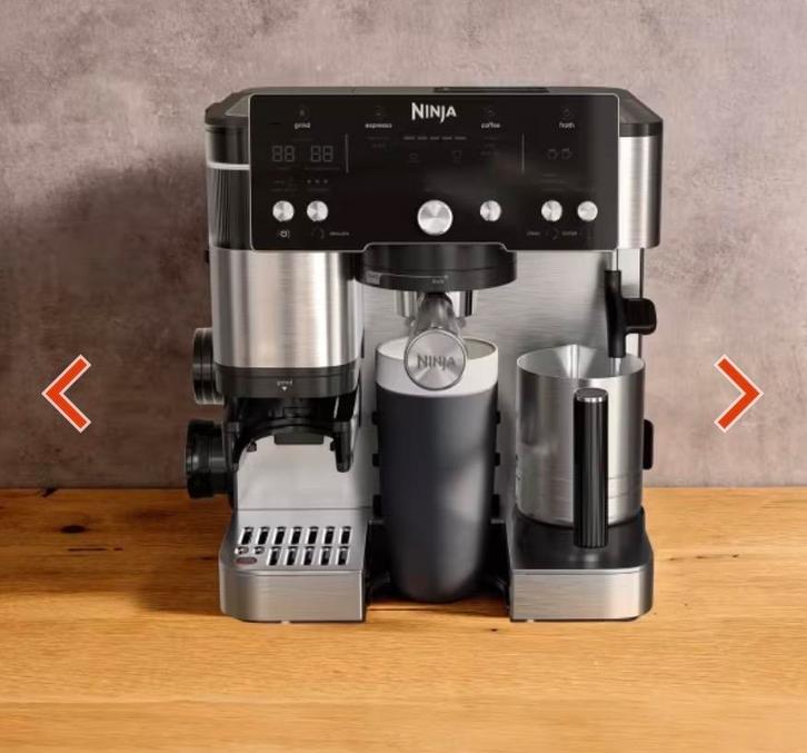 Nieuwe Ninja Luxe Café Essential Espressomachine - ES501EU, Witgoed en Apparatuur, Koffiezetapparaten, Nieuw, Koffiebonen, Espresso apparaat