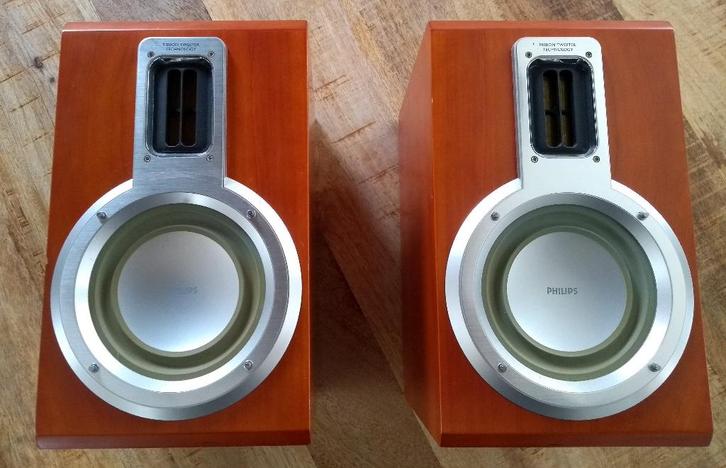 Philips luidsprekers, Audio, Tv en Foto, Luidsprekers, Gebruikt, Front, Rear of Stereo speakers, 60 tot 120 watt, Philips, Ophalen