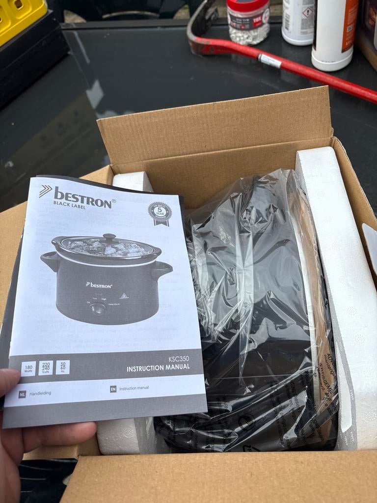 Bestron slowcooker 3,5 liter, Witgoed en Apparatuur, Slowcookers, Ophalen of Verzenden, Nieuw