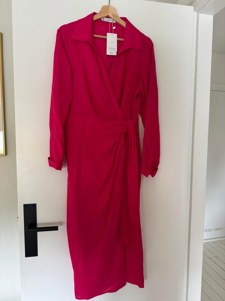 Roze linnen jurk van Mango, Maat 42/44 (L), Nieuw, Ophalen of Verzenden, Roze