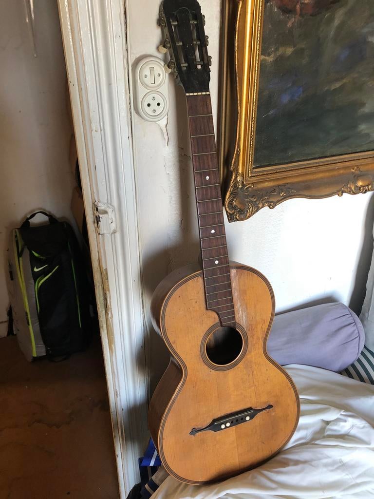 Originele 19e eeuwse klassieke gitaar, Ophalen, Gebruikt, Klassieke of Spaanse gitaar
