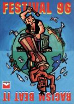 kunstkaart, Racism beat it festival 96, Verzenden, 1980 tot heden, Ongelopen, Overige thema's