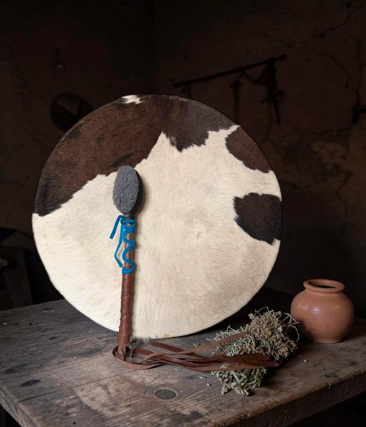 OVERGEDRAGEN Sjamanendrum Paard 47 cm Keltisch kruis, Muziek en Instrumenten, Percussie, Nieuw, Trommel, Ophalen of Verzenden