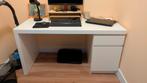 Witte bureau Ikea MALM (gratis bureaustoel), Huis en Inrichting, Bureaus, Ophalen, Zo goed als nieuw, Bureau