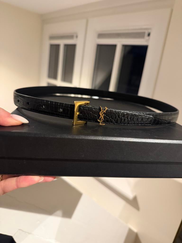 Saint Laurent YSL Cassandre Riem - origineel maat 80, Kleding | Dames, Riemen en Ceinturen, Minder dan 3 cm, 80 tot 90 cm, Tailleriem