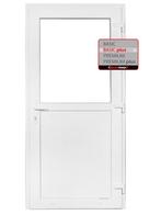 Kunststof Buitendeur 1/2 Glas Buiten B98 H204cm Wit, Niet ingevuld, Kunststof, 80 tot 100 cm, Niet ingevuld