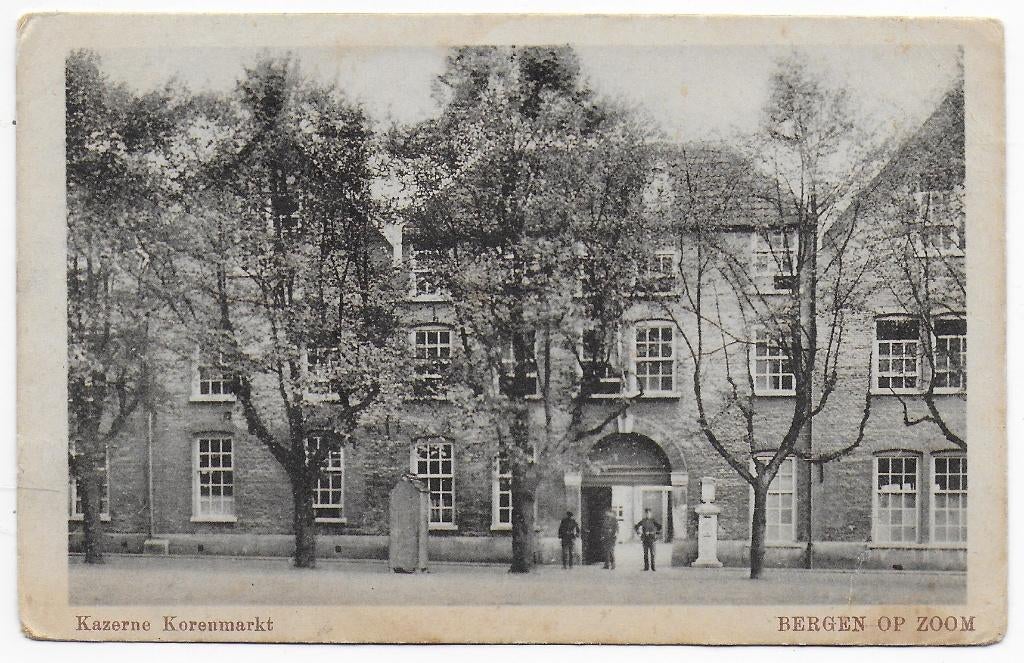 Bergen Op Zoom Kazerne Ansichtkaart Uit 1923 ( B6697), Ophalen of Verzenden, 1920 tot 1940, Gelopen, Noord-Brabant